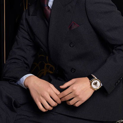 Shanghai Celestial Dome 40mm Watch - Gold Case & Black Stripe