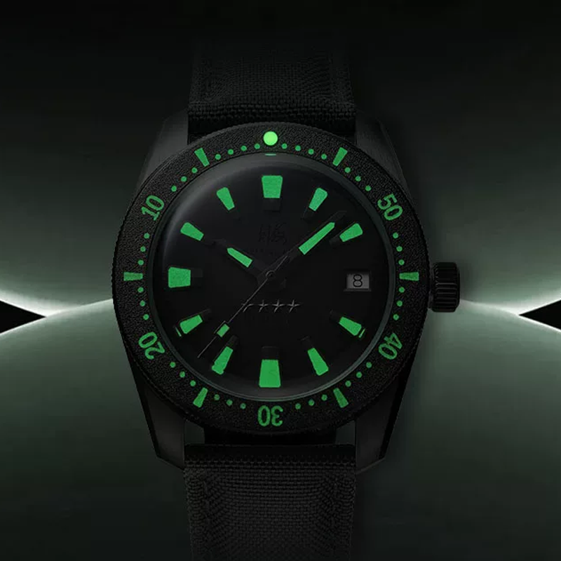 Shanghai 114 Military 39mm Dive Watch - Matte Black