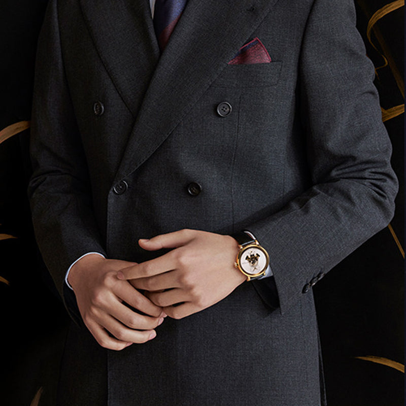 Shanghai Celestial Dome 40mm Watch - Gold Case & Black Stripe