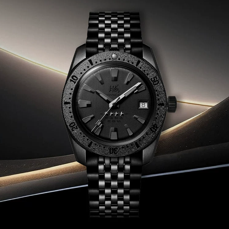 Shanghai 114 Military 39mm Dive Watch - Matte Black
