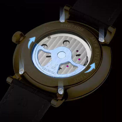 Shanghai Celestial Dome 40mm Watch - Champagne Case & Black Stripe