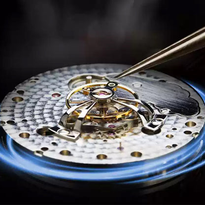 Shanghai Celestial Dome 40mm Watch - Champagne Case & Black Stripe