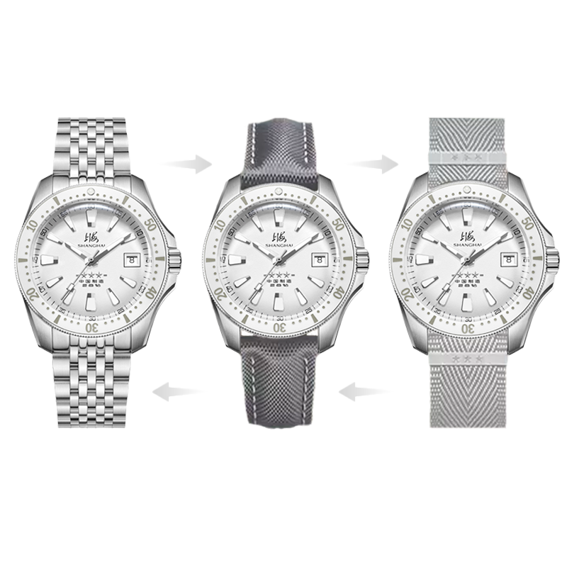 Shanghai Commander 39mm Dive Watch - Silver Dial