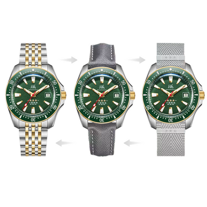 Shanghai Commander 39mm Dive Watch - Green Dial