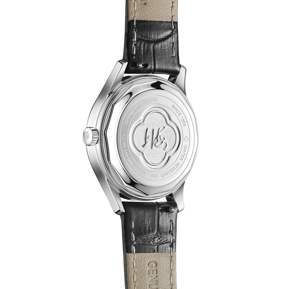 ShanghaiWatches-Shanghai Pioneer 31mm Watch - Black Strap & Golden Dial