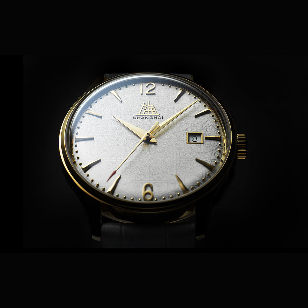 Shanghai Watches-ShanghaiWatch-ShanghaiPioneer39mmWatch-BlossomWhite_SpecialEdition_-BlackBackground