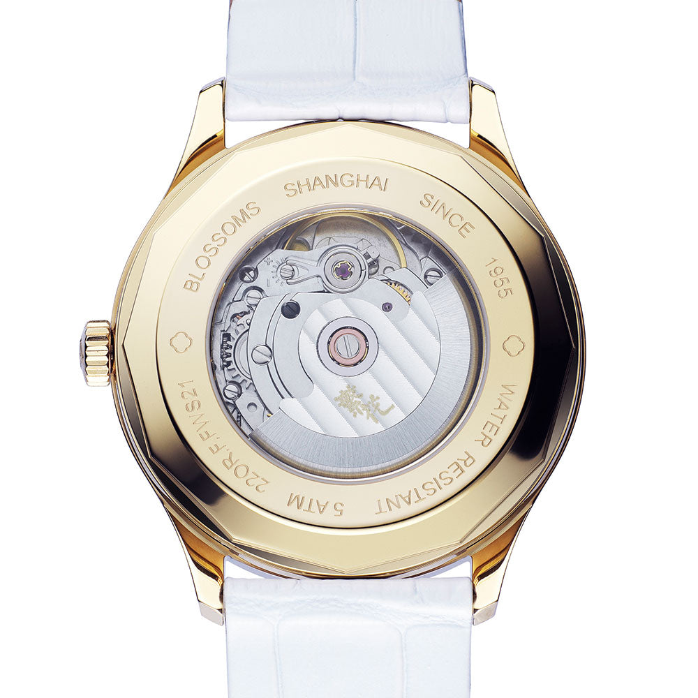 Shanghai Watches-ShanghaiWatch-ShanghaiPioneer39mmWatch-BlossomWhite_SpecialEdition_-BlackBackground
