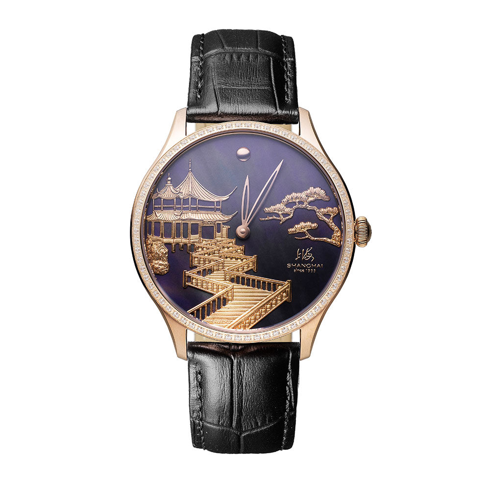 Shanghai_Watches-Shanghai_Moonlit_Serpentine_40mm_Watch-Dark_Dial_Zicron-set_Bezel-Front