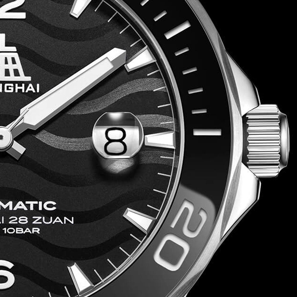 Shanghai Watches-Shanghai Navigator 42mm Watch-Bracelet_Black Dial