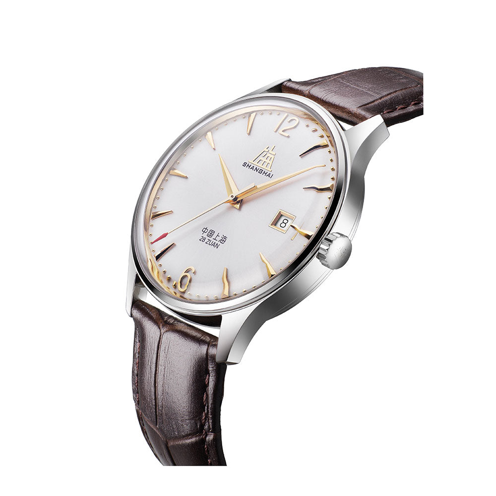 ShanghaiWatches-ShanghaiPioneer39mmWatch-BrownStrap_WhiteDial